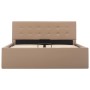 Cama canapé hidráulica cuero sintético capuchino 120x200 cm de vidaXL, Camas y somieres - Ref: Foro24-285530, Precio: 331,41 ...