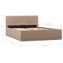 Cama canapé hidráulica cuero sintético capuchino 120x200 cm de vidaXL, Camas y somieres - Ref: Foro24-285530, Precio: 331,41 ...