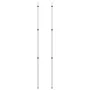 Postes telescópicos de toldo 2 uds acero galvanizado 102-260 cm de vidaXL, Mástiles y estacas para tiendas de campaña - Ref: ...