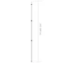 Postes telescópicos de toldo 2 uds acero galvanizado 102-260 cm de vidaXL, Mástiles y estacas para tiendas de campaña - Ref: ...