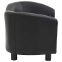 Sofá para perros cuero sintético negro 67x41x39 cm en Camas para perros | Comprar online en Foru.es