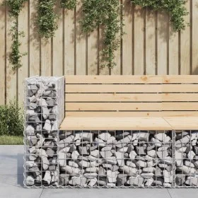 Gartenbank Design Gabion massives Kiefernholz 92x71x65,5cm von vidaXL, Gartenbänke - Ref: Foro24-834380, Preis: 122,15 €, Rab...