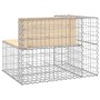 Banco de jardín diseño gaviones madera maciza pino 92x71x65,5cm de vidaXL, Bancos de jardín - Ref: Foro24-834380, Precio: 107...