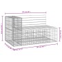 Banco jardín diseño gaviones madera abeto Douglas 122x71x65,5cm de vidaXL, Bancos de jardín - Ref: Foro24-834384, Precio: 137...