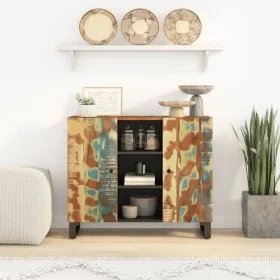 Aparador con 2 puertas de madera maciza reciclada 90x33x75 cm de vidaXL, Aparadores - Ref: Foro24-352927, Precio: 191,22 €, D...