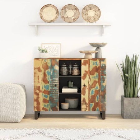 Aparador con 2 puertas de madera maciza reciclada 90x33x75 cm de vidaXL, Aparadores - Ref: Foro24-352927, Precio: 194,91 €, D...