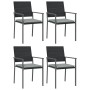 Sillas jardín cojines 4 uds ratán sintético negro 54x62,5x89 cm en Sillas de jardín | Comprar online en Foru.es