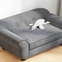 Sofá para perros felpa gris 72x45x30 cm en Camas para perros | Comprar online en Foru.es