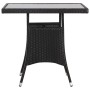 Mesa de jardín 80x80x74 cm ratán sintético negro en Mesas de jardín | Comprar online en Foru.es