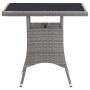 Mesa de jardín ratán sintético gris 80x80x74 cm en Mesas de jardín | Comprar online en Foru.es