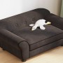 Sofá para perro felpa marrón 72x45x30 cm en Camas para perros | Comprar online en Foru.es