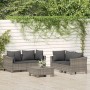 Set de muebles de jardín 5 pzas y cojines ratán sintético gris en Conjuntos de jardín | Comprar online en Foru.es