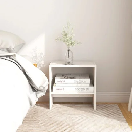 Solid white mango wood bedside table 40x30.5x40 cm by vidaXL, Nightstands - Ref: Foro24-808055, Price: 30,23 €, Discount: %