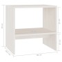 Mesita de noche madera maciza de mango blanco 40x30,5x40 cm de vidaXL, Mesitas de noche - Ref: Foro24-808055, Precio: 30,52 €...