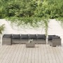 Set de muebles de jardín 9 pzas y cojines ratán sintético gris en Conjuntos de jardín | Comprar online en Foru.es