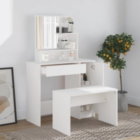 Juego de tocador blanco 86,5x35x136 cm de vidaXL, Tocadores para dormitorios - Ref: Foro24-3114147, Precio: 114,08 €, Descuen...