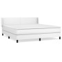 Cama box spring con colchón cuero sintético blanco 160x200 cm de vidaXL, Camas y somieres - Ref: Foro24-3130668, Precio: 527,...