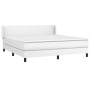 Cama box spring con colchón cuero sintético blanco 160x200 cm de vidaXL, Camas y somieres - Ref: Foro24-3130668, Precio: 527,...
