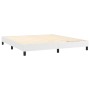 Cama box spring con colchón cuero sintético blanco 160x200 cm de vidaXL, Camas y somieres - Ref: Foro24-3130668, Precio: 527,...