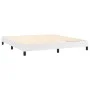 Box spring bed with white synthetic leather mattress 160x200 cm by vidaXL, Beds and slatted bases - Ref: Foro24-3144268, Pric...