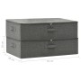 Cajas de almacenaje 2 unidades tela gris antracita 70x40x18 cm de vidaXL, Cestas para almacenaje - Ref: Foro24-332904, Precio...