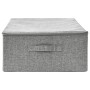 Caja de almacenaje tela gris 70x40x18 cm de vidaXL, Cestas para almacenaje - Ref: Foro24-332905, Precio: 39,45 €, Descuento: %