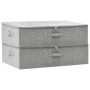 Cajas de almacenaje 2 unidades tela gris 70x40x18 cm de vidaXL, Cestas para almacenaje - Ref: Foro24-332906, Precio: 47,34 €,...