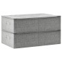 Cajas de almacenaje 2 unidades tela gris 70x40x18 cm de vidaXL, Cestas para almacenaje - Ref: Foro24-332906, Precio: 47,34 €,...