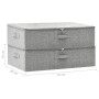 Cajas de almacenaje 2 unidades tela gris 70x40x18 cm de vidaXL, Cestas para almacenaje - Ref: Foro24-332906, Precio: 47,34 €,...