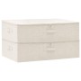 Cajas de almacenaje 2 unidades tela color crema 70x40x18 cm de vidaXL, Cestas para almacenaje - Ref: Foro24-332908, Precio: 4...