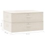 Cajas de almacenaje 2 unidades tela color crema 70x40x18 cm de vidaXL, Cestas para almacenaje - Ref: Foro24-332908, Precio: 4...