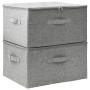 Cajas de almacenaje 2 unidades tela gris 43x34x23 cm de vidaXL, Cestas para almacenaje - Ref: Foro24-332910, Precio: 37,87 €,...