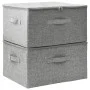 Cajas de almacenaje 2 unidades tela gris 43x34x23 cm de vidaXL, Cestas para almacenaje - Ref: Foro24-332910, Precio: 34,44 €,...