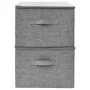 Cajas de almacenaje 2 unidades tela gris 43x34x23 cm de vidaXL, Cestas para almacenaje - Ref: Foro24-332910, Precio: 34,44 €,...