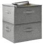 Cajas de almacenaje 2 unidades tela gris 43x34x23 cm de vidaXL, Cestas para almacenaje - Ref: Foro24-332910, Precio: 37,87 €,...