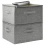 Cajas de almacenaje 2 unidades tela gris 43x34x23 cm de vidaXL, Cestas para almacenaje - Ref: Foro24-332910, Precio: 34,44 €,...