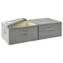 Cajas de almacenaje 2 unidades tela gris 43x34x23 cm de vidaXL, Cestas para almacenaje - Ref: Foro24-332910, Precio: 34,44 €,...