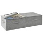Cajas de almacenaje 2 unidades tela gris 43x34x23 cm de vidaXL, Cestas para almacenaje - Ref: Foro24-332910, Precio: 37,87 €,...