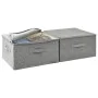 Cajas de almacenaje 2 unidades tela gris 43x34x23 cm de vidaXL, Cestas para almacenaje - Ref: Foro24-332910, Precio: 34,44 €,...