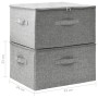 Cajas de almacenaje 2 unidades tela gris 43x34x23 cm de vidaXL, Cestas para almacenaje - Ref: Foro24-332910, Precio: 37,87 €,...