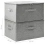 Cajas de almacenaje 2 unidades tela gris 43x34x23 cm de vidaXL, Cestas para almacenaje - Ref: Foro24-332910, Precio: 34,44 €,...