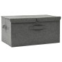 Caja de almacenaje tela gris antracita 50x30x25 cm de vidaXL, Cestas para almacenaje - Ref: Foro24-332912, Precio: 22,17 €, D...