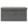Caja de almacenaje tela gris antracita 50x30x25 cm de vidaXL, Cestas para almacenaje - Ref: Foro24-332912, Precio: 22,17 €, D...