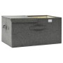 Caja de almacenaje tela gris antracita 50x30x25 cm de vidaXL, Cestas para almacenaje - Ref: Foro24-332912, Precio: 22,17 €, D...