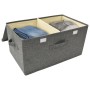 Caja de almacenaje tela gris antracita 50x30x25 cm de vidaXL, Cestas para almacenaje - Ref: Foro24-332912, Precio: 22,17 €, D...