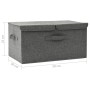 Caja de almacenaje tela gris antracita 50x30x25 cm de vidaXL, Cestas para almacenaje - Ref: Foro24-332912, Precio: 22,17 €, D...