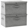 Cajas de almacenaje 2 unidades tela gris 50x30x25 cm de vidaXL, Cestas para almacenaje - Ref: Foro24-332915, Precio: 41,53 €,...
