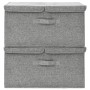 Cajas de almacenaje 2 unidades tela gris 50x30x25 cm de vidaXL, Cestas para almacenaje - Ref: Foro24-332915, Precio: 41,53 €,...