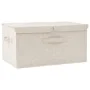 Caja de almacenaje tela color crema 50x30x25 cm de vidaXL, Cestas para almacenaje - Ref: Foro24-332916, Precio: 26,02 €, Desc...