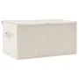Caja de almacenaje tela color crema 50x30x25 cm de vidaXL, Cestas para almacenaje - Ref: Foro24-332916, Precio: 26,02 €, Desc...
